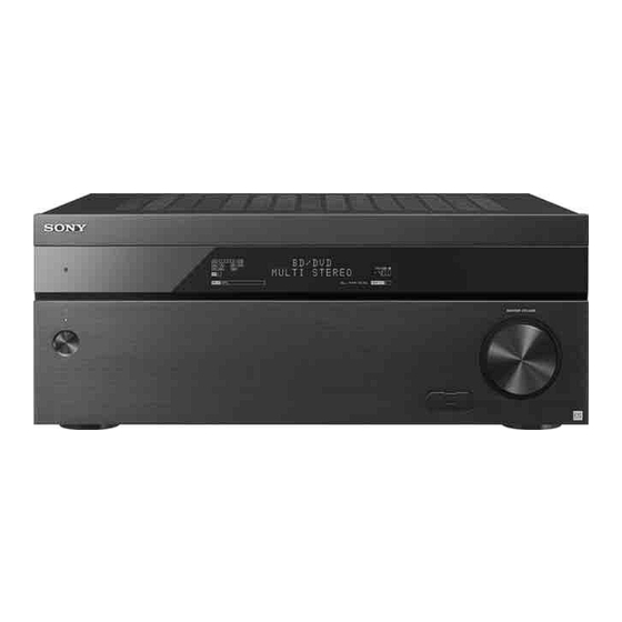 Sony STR-ZA5000ES Operating Instructions Manual