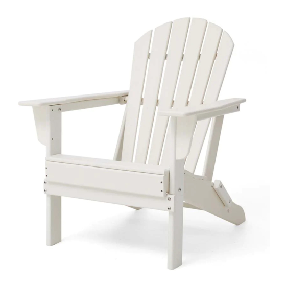 Elm Plus HDPE FOLDING ADIRONDACK CHAIR Assembly Instruction