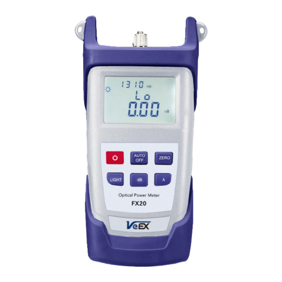 VeEX FX20 Quick Manual