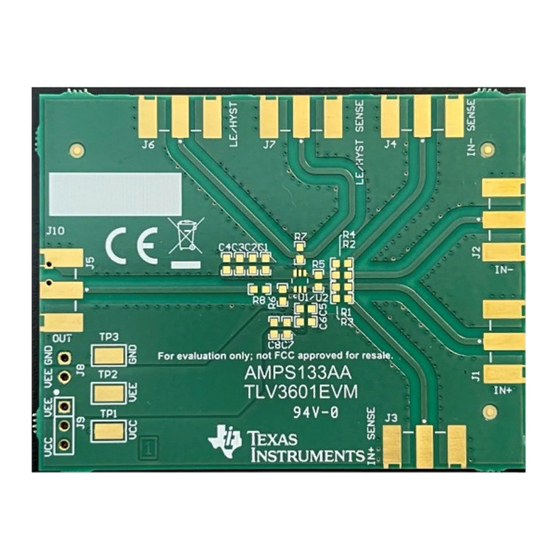 TEXAS INSTRUMENTS TLV3601EVM USER MANUAL Pdf Download | ManualsLib