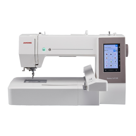 Janome Memory Craft 550E Instruction Book