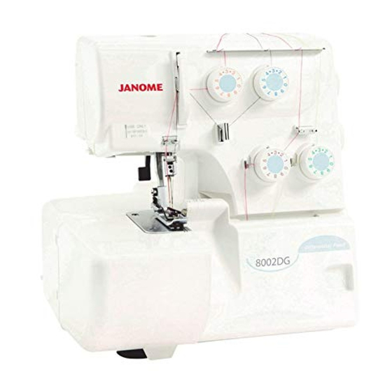 JANOME 8002DG INSTRUCTION BOOK Pdf Download | ManualsLib