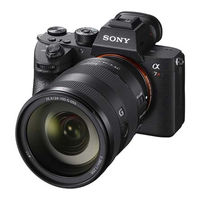 Sony a7 R III Operating Instructions Manual