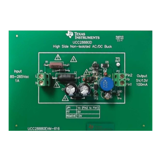 Texas Instruments UCC28880EVM-616 User Manual