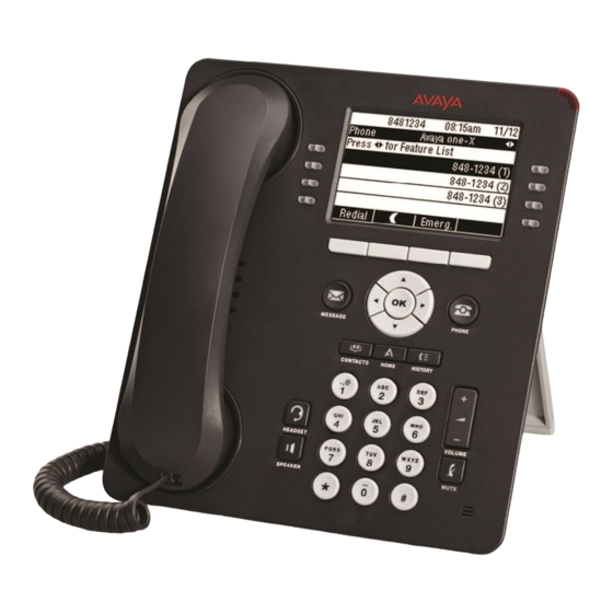 Avaya one-X Series Quick Reference Manual