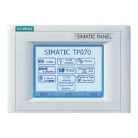 Siemens SIMATIC HMI TP 070 Equipment Manual