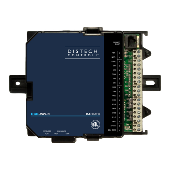 Distech Controls ECB-VAV-N Installation Manual