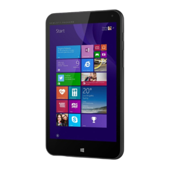 HP tablet Quick Start Manual