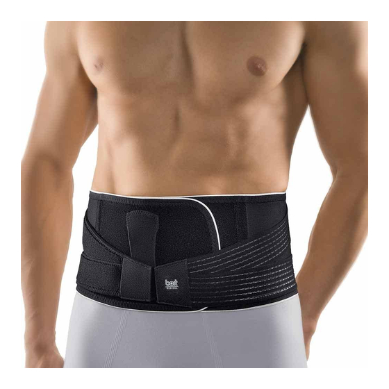 bort medical Vario Back Support with Pad Manual