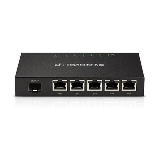 Ubiquiti EdgeRouter X ER-X-SFP Manuals