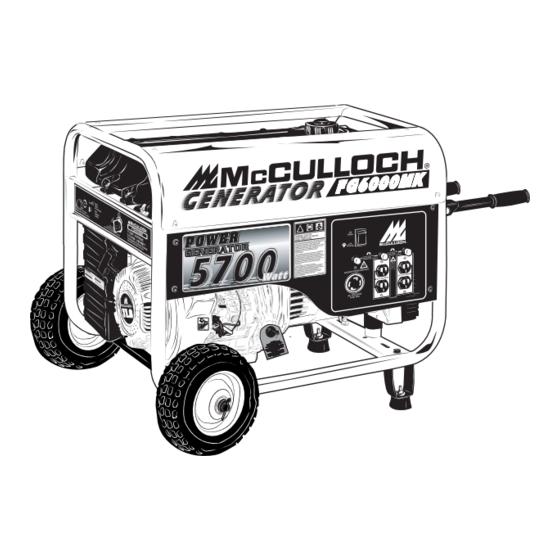 User Manuals: McCulloch 7096-FG6024 Portable Generator