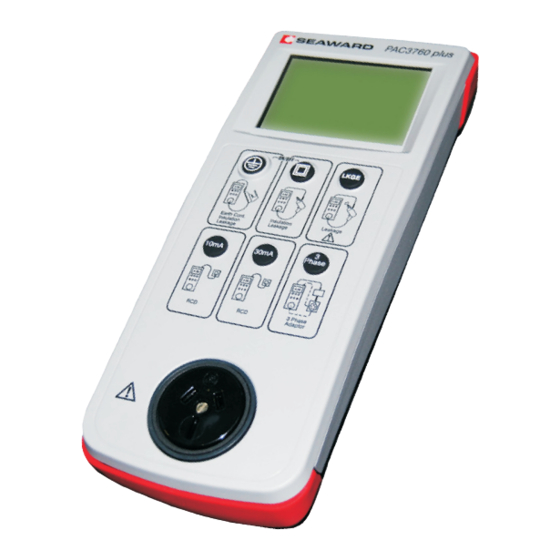 Seaward PAC3760 PLUS Quick Reference Manual