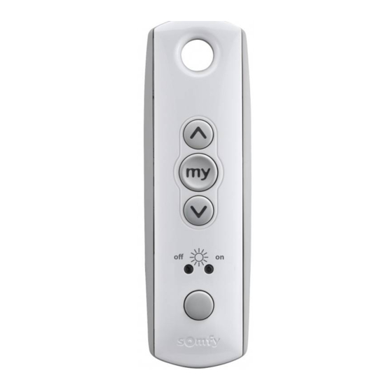 SOMFY Telis 1 Soliris RTS Pure Instructions