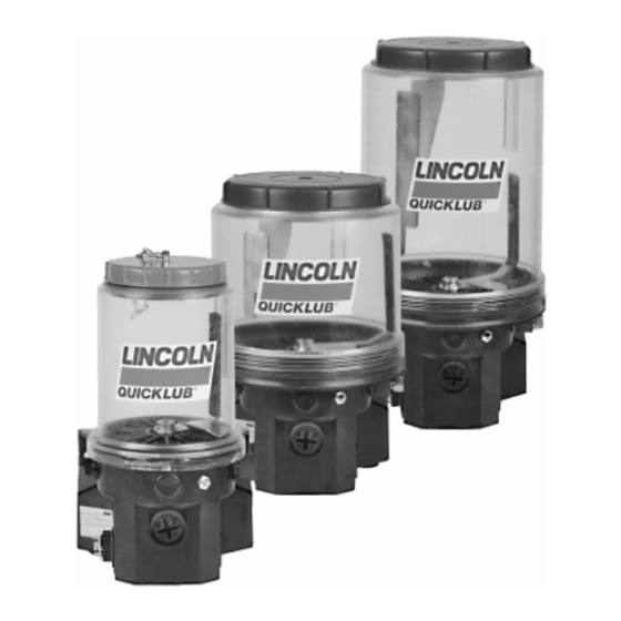User Manuals: Lincoln QUICKLUB 203 Lubrication Pump
