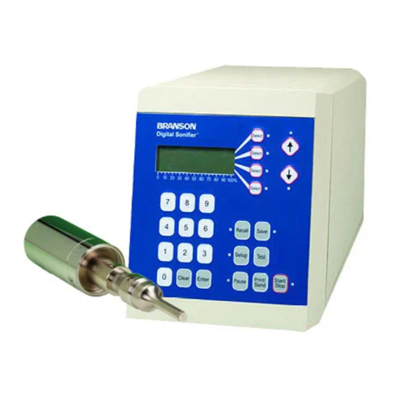 Branson Digital Sonifier 250 User Manual
