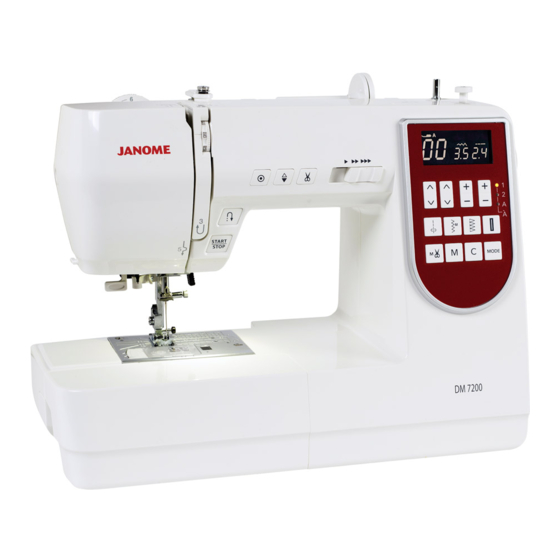 Janome DM7200 Handbook & Instructions