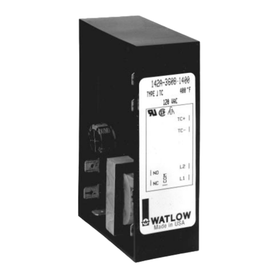 Watlow Electric Series 142 User Manual