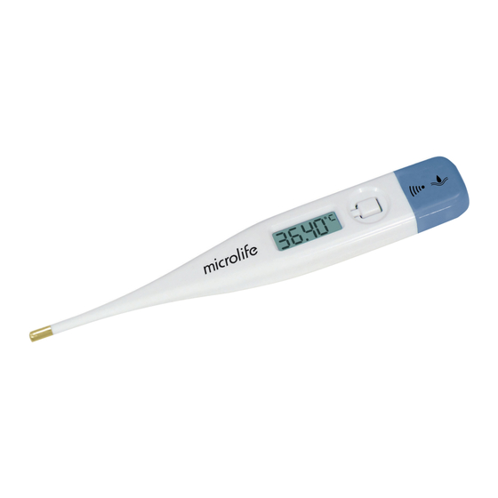 Microlife GoldTemp MT 1622 Quick Start Manual