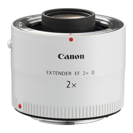 Canon Extender EF 2x III Instruction Manual