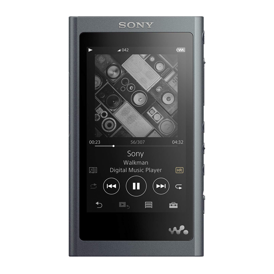 Sony NW-A55 - Digital Music Player Instruction Manual