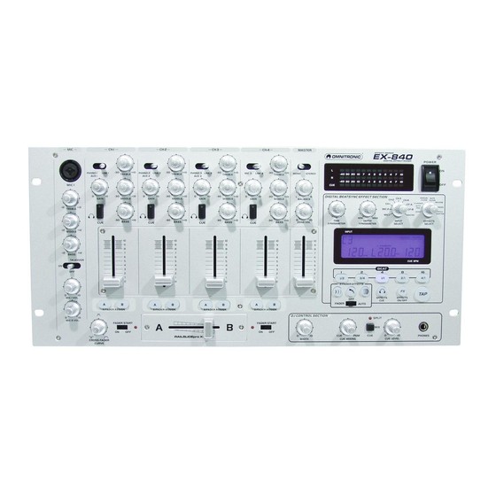 Omnitronic EX-840 Club-Mixer User Manual