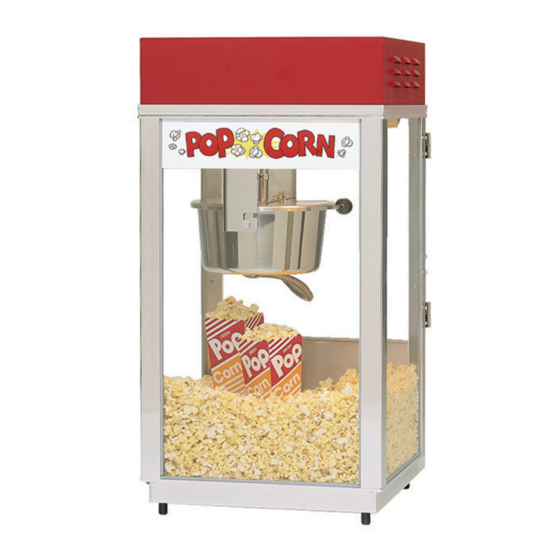 User Manuals: Gold Medal 2488 Popcorn Machine