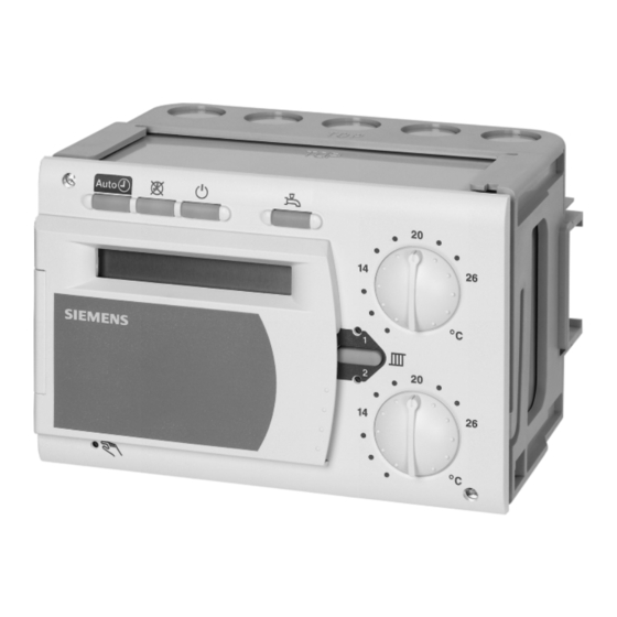 Siemens RVD240 Heating Controller Manuals