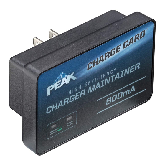 Peak CHARGE CARD Owner's Manual And Warranty Information