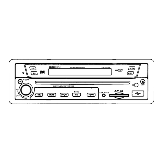 Soundstream VIR-7200 Operating Instructions Manual