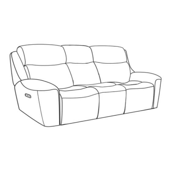 FLEXSTEEL Power Reclining Sofa with Power Headrest and Lumbar Manual