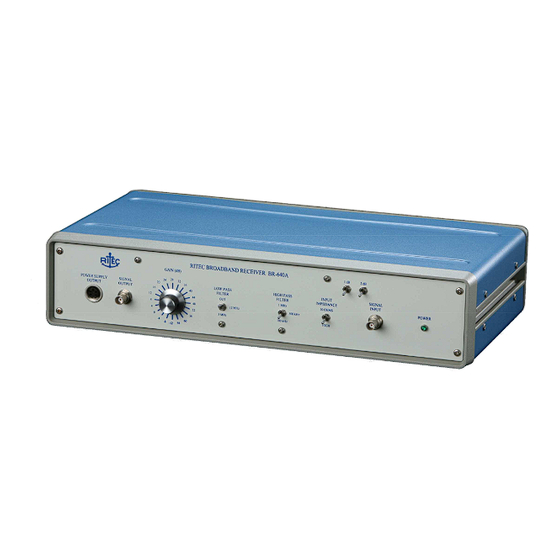 RITEC BR-640A Manuals