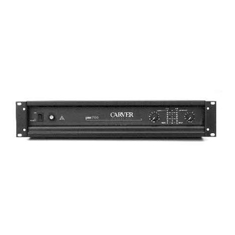 CARVER PM700 AMPLIFIER USER MANUAL | ManualsLib