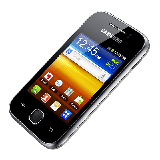 SAMSUNG GALAXY Y GT-S5360 CELL PHONE USER MANUAL | ManualsLib