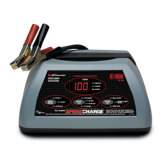 Using The Built-In Alternator Tester; Initial Percent Calculation; Notes  For Testing Battery % - Schumacher SpeedCharge SC-10030A Owner's Manual  [Page 14] | ManualsLib