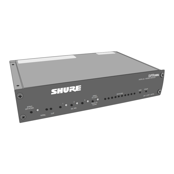 SHURE DFR11EQ QUICK REFERENCE MANUAL Pdf Download | ManualsLib