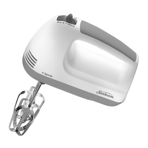 SUNBEAM 2475 HAND MIXER USER MANUAL ManualsLib