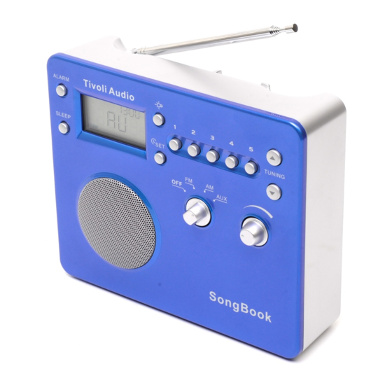 TIVOLI AUDIO SONGBOOK TIVOLIAUDIO SONGBOOKTM CLOCK RADIO OWNER