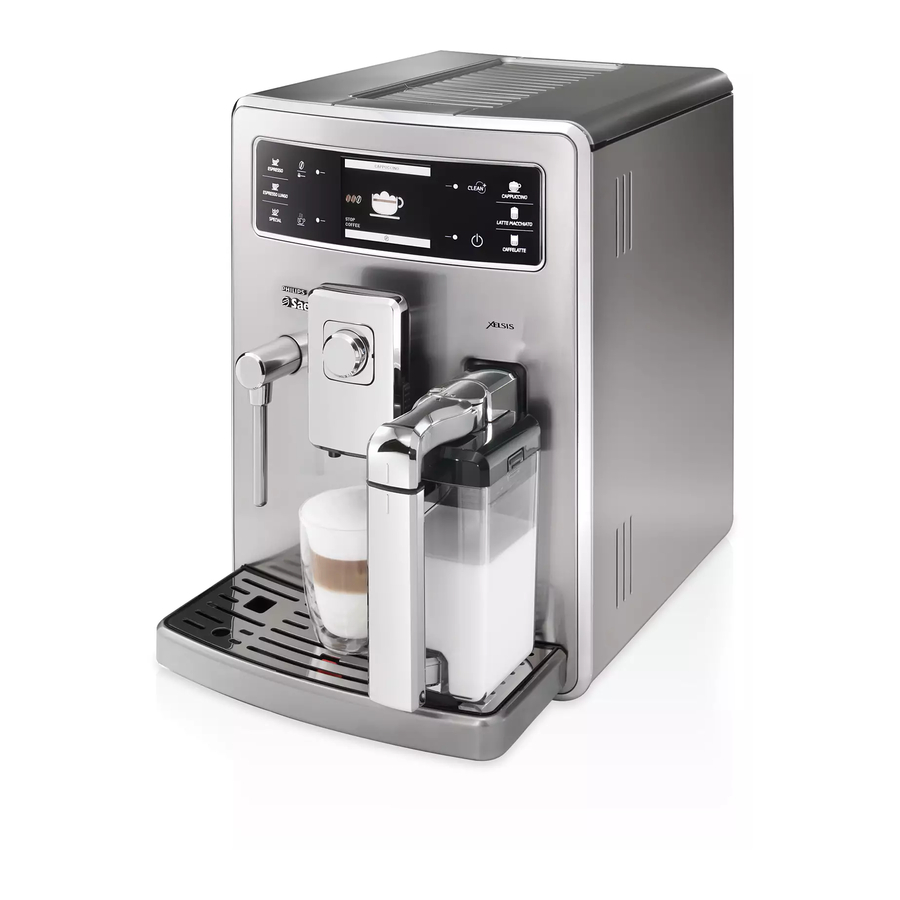 SAECO HD8944/08 COFFEE MAKER OPERATING INSTRUCTIONS MANUAL ManualsLib