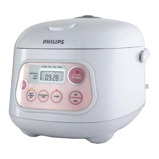 philips rice cooker hd3017 manual