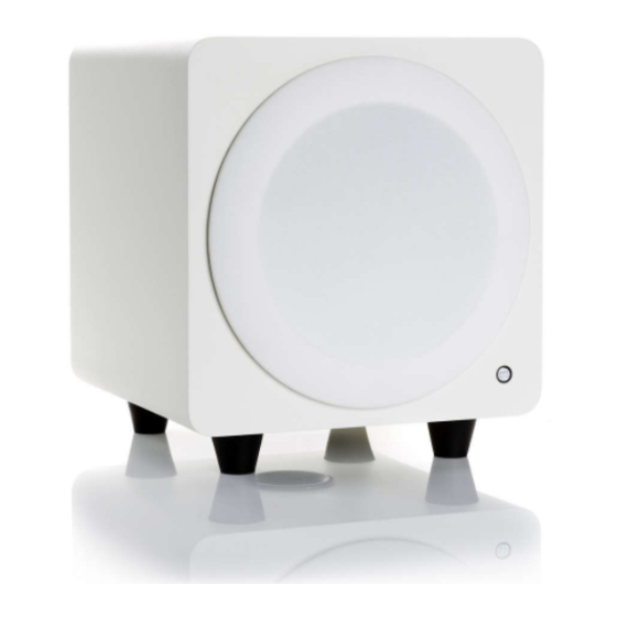 MONITOR AUDIO VECTOR VW8 SUBWOOFER OWNER'S MANUAL ManualsLib