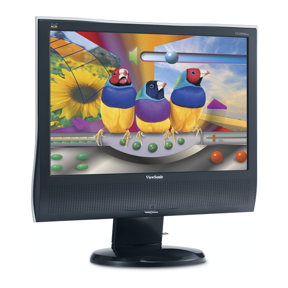 VIEWSONIC VG2030WM MONITOR USER MANUAL ManualsLib