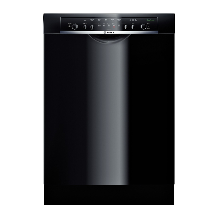 BOSCH ASCENTA EVOLUTION SHE6AF0 DISHWASHER USE AND CARE MANUAL ManualsLib