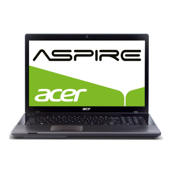 Acer Aspire 7750 Quick Manual