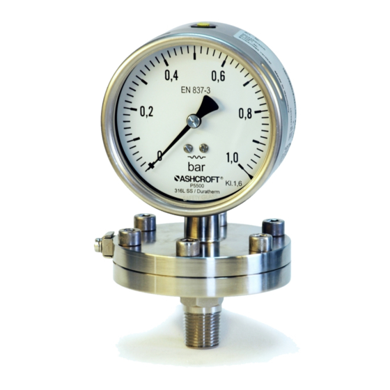 ASHCROFT P6500 INSTALLATION AND MAINTENANCE INSTRUCTION MANUAL Pdf