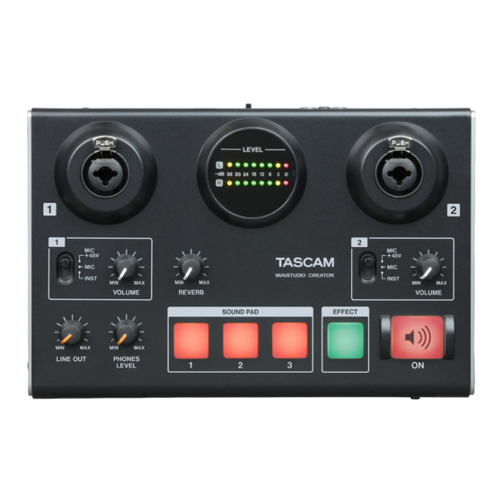 TASCAM MINISTUDIO CREATOR US 42B OWNER S MANUAL Pdf Download ManualsLib