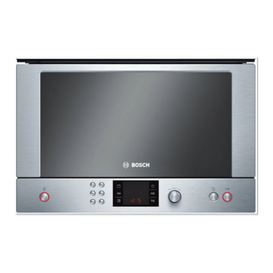 BOSCH HMT85GL53W INSTRUCTION MANUAL Pdf Download ManualsLib