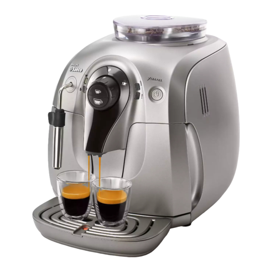 PHILIPS SAECO XSMALL HD8745/57 OPERATING INSTRUCTIONS MANUAL Pdf