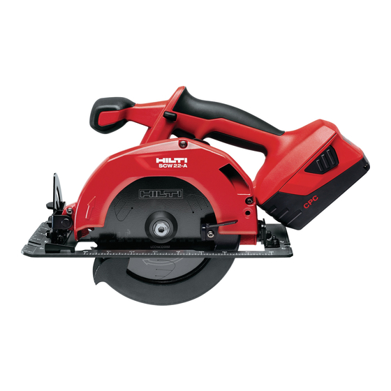Hilti SCW 22-A Manual