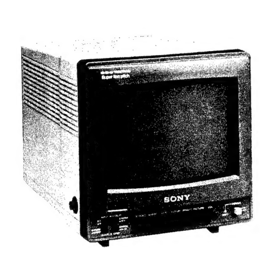 Sony TRINITRON BVM-8021 Operation And Maintenance Manual