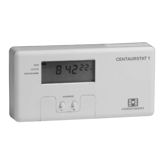 Horstmann CENTAURSTAT 1 User Instructions